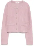 b+ab button-down tweed jacket - Pink