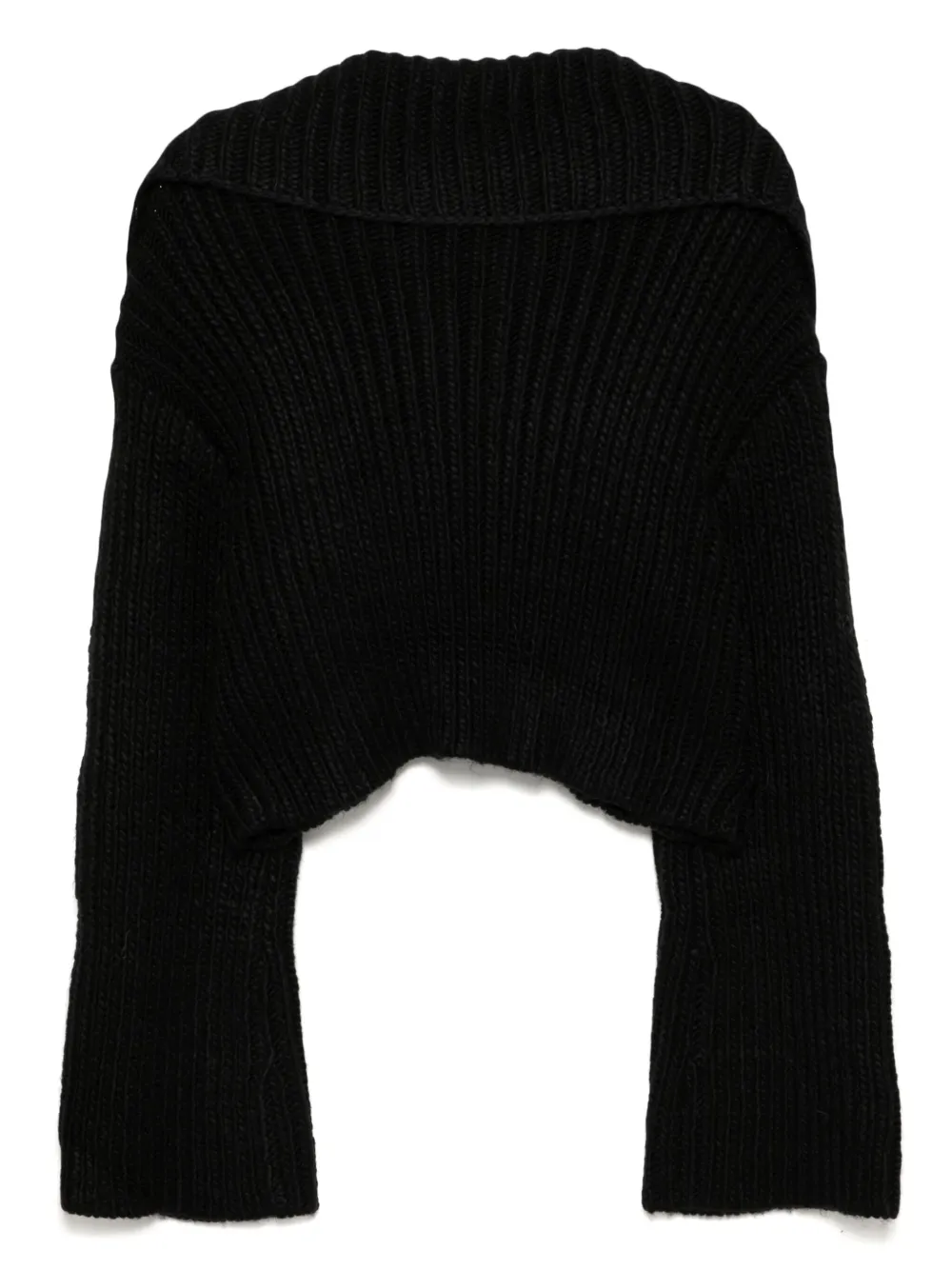 tout a coup Grofgebreid vest - Zwart