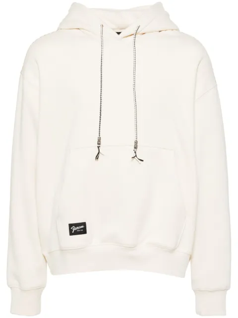 FIVE CM Hoodie mit Lederbesatz