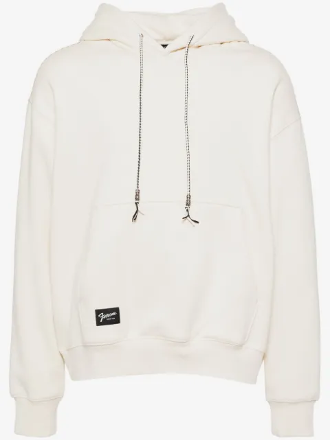FIVE CM leather trim hoodie