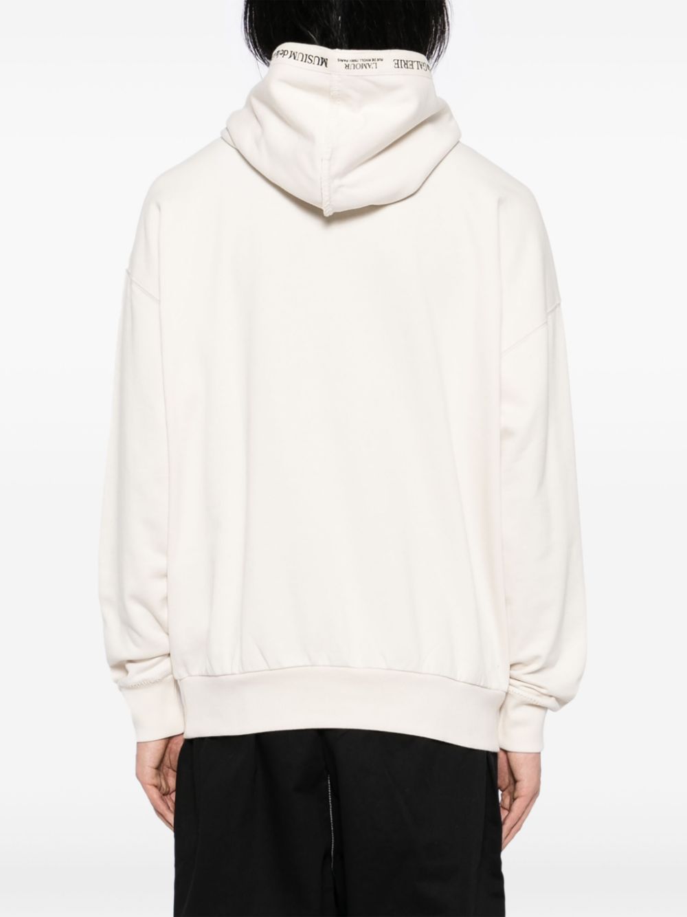 Shop Musium Div. Logo Embroidered Hoodie In Neutrals