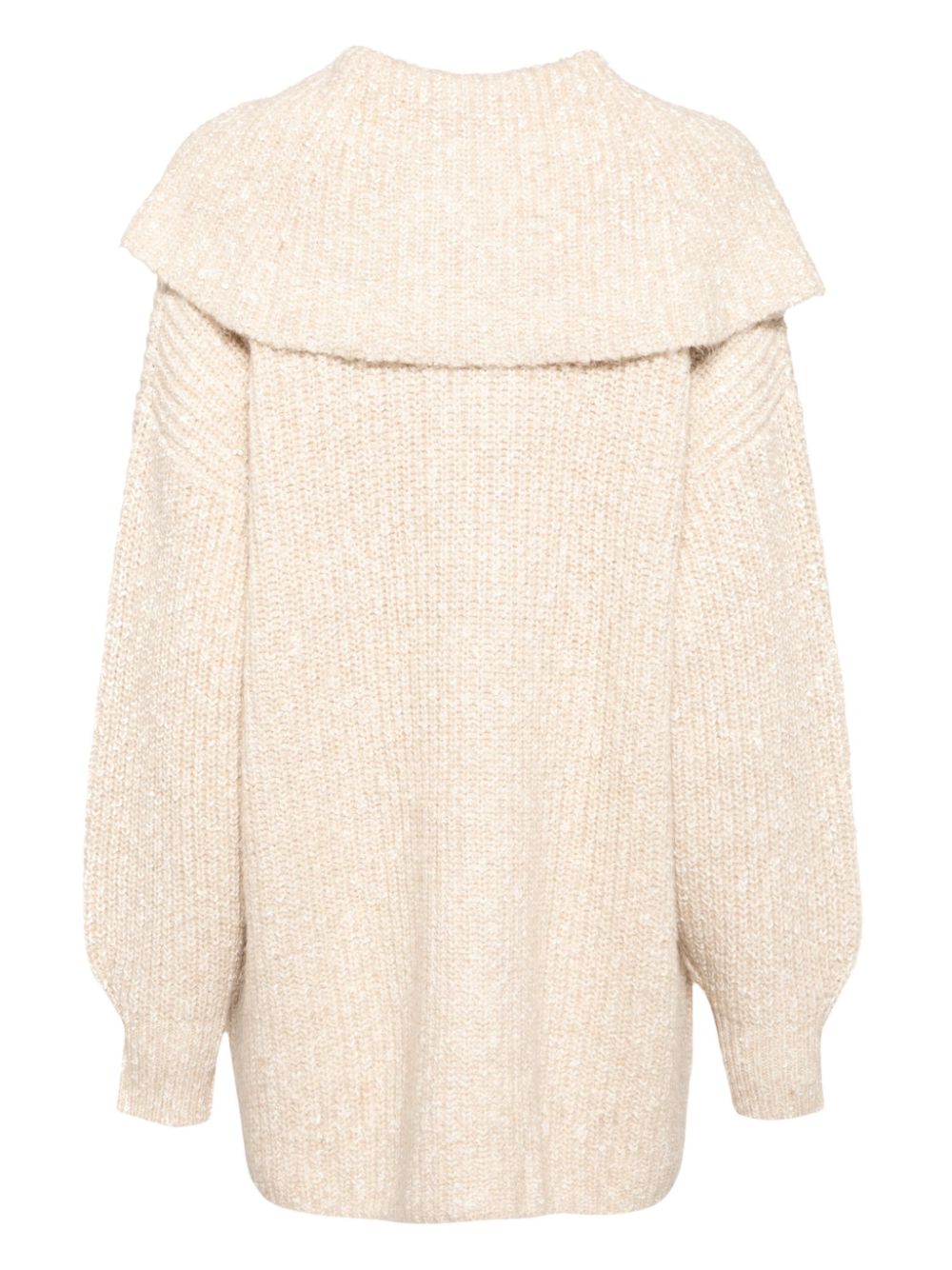 b+ab Vest met oversized kraag - Beige