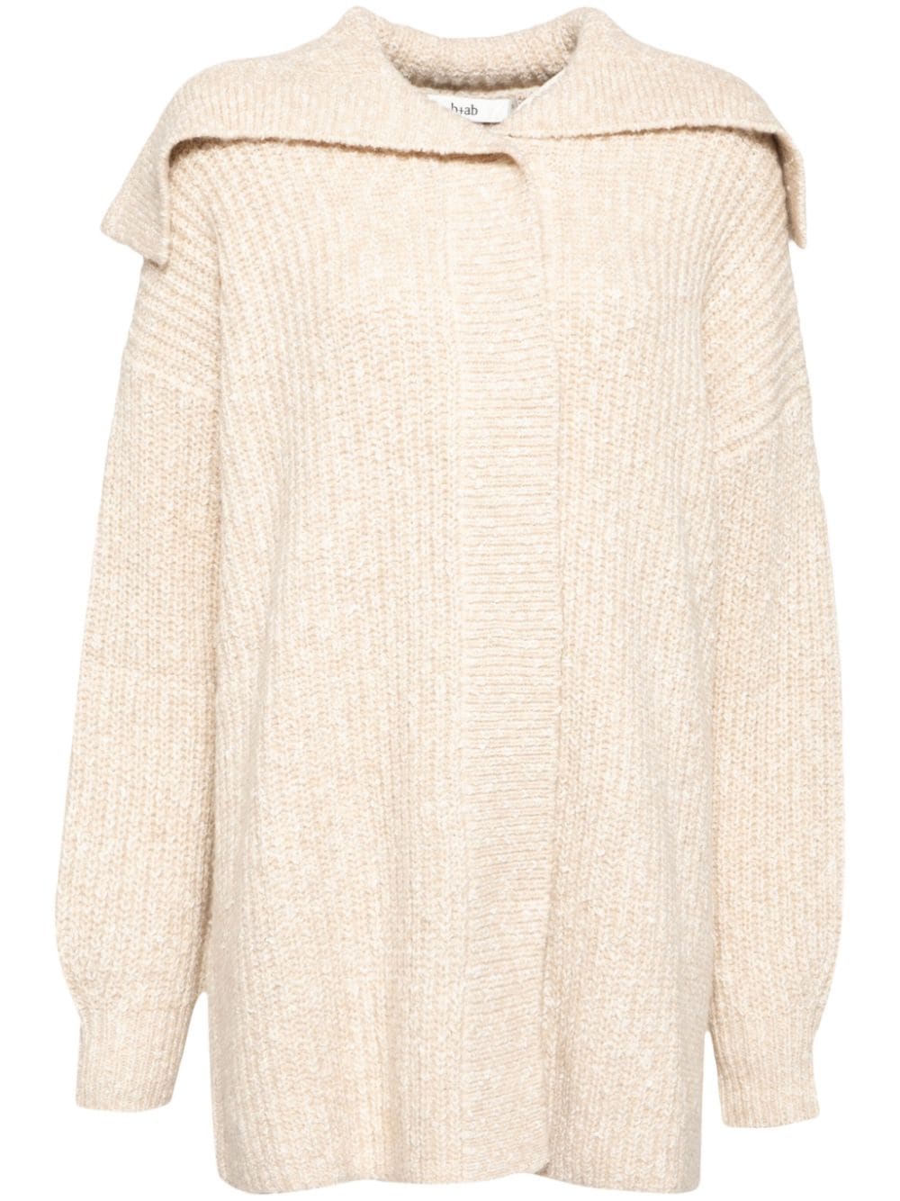 B+ab Exaggerated Collar Cardigan In Gold