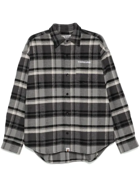 A BATHING APE® camisa con motivo de cuadros