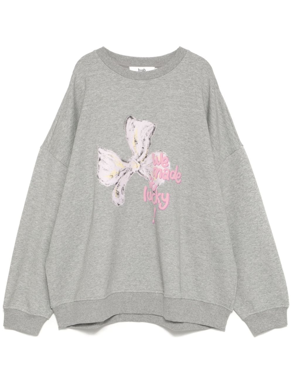 B+ab Graphic-print Sweatshirt In Gray