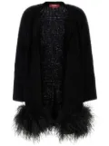 Max Mara feather appliqué cardigan - Black