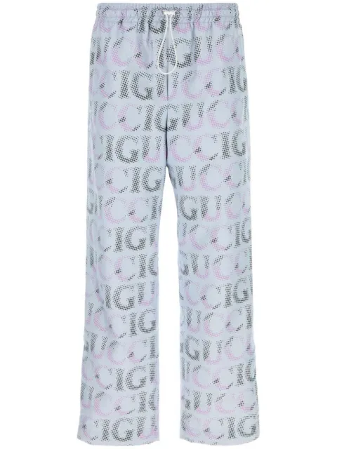 Gucci logo-print straight-leg trousers