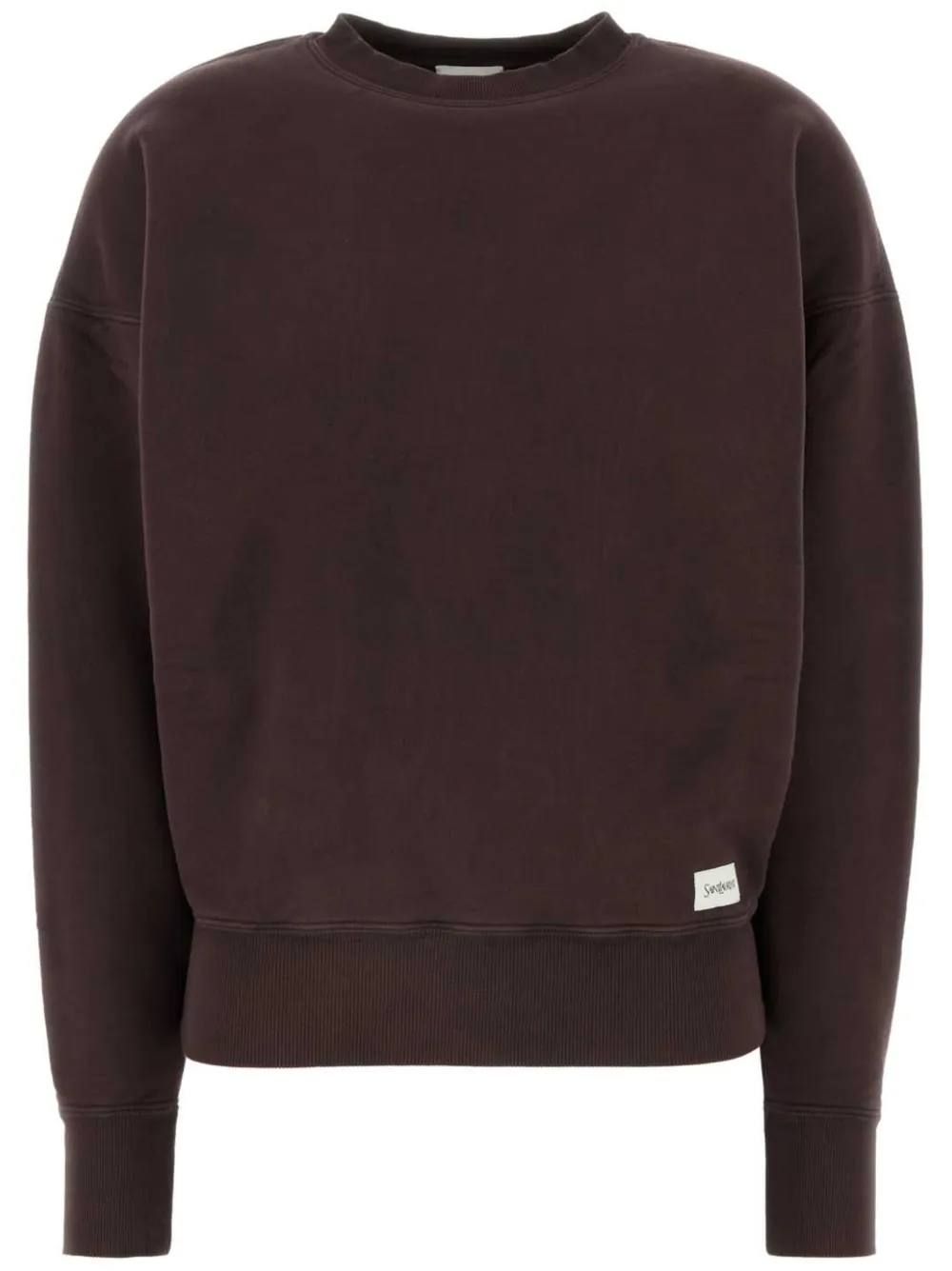 Saint Laurent Sweater met logopatch Bruin