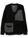 Musium Div. logo patch cardigan - Black