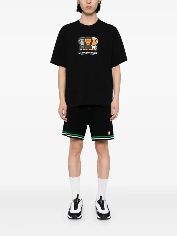 A BATHING APE® Baby Milo Relaxed Fit Tee | Black | FARFETCH