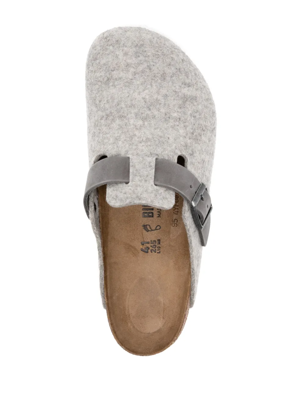 Birkenstock Boston suède slippers Grijs