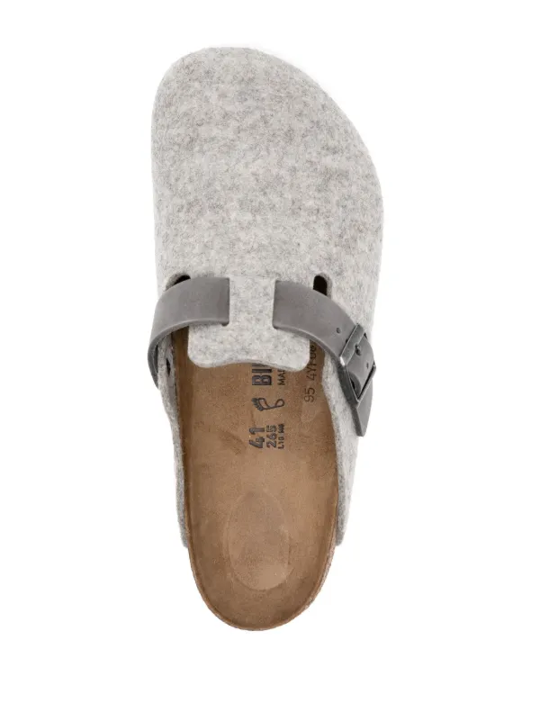 Birkenstock Boston Suede Slippers Grey FARFETCH PH