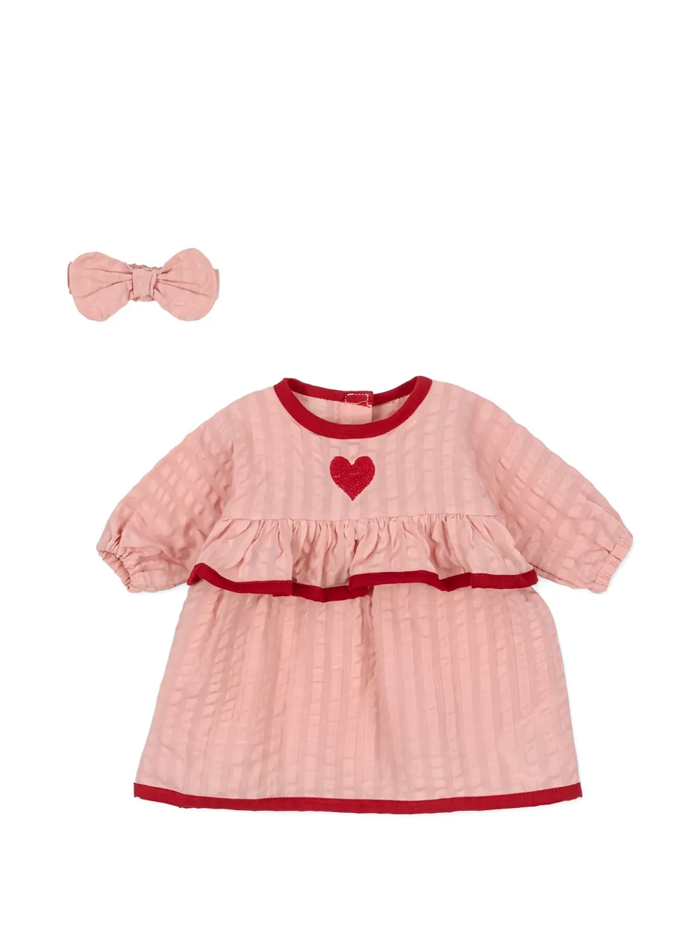 Konges Sløjd heart ruffled doll dress set | Pink | Image 1