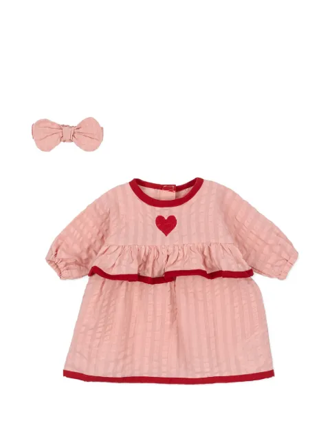 Konges Sløjd heart ruffled doll dress set