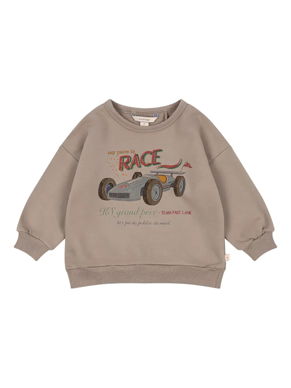 Konges Sløjd race-car sweatshirt | Brown | Image 1