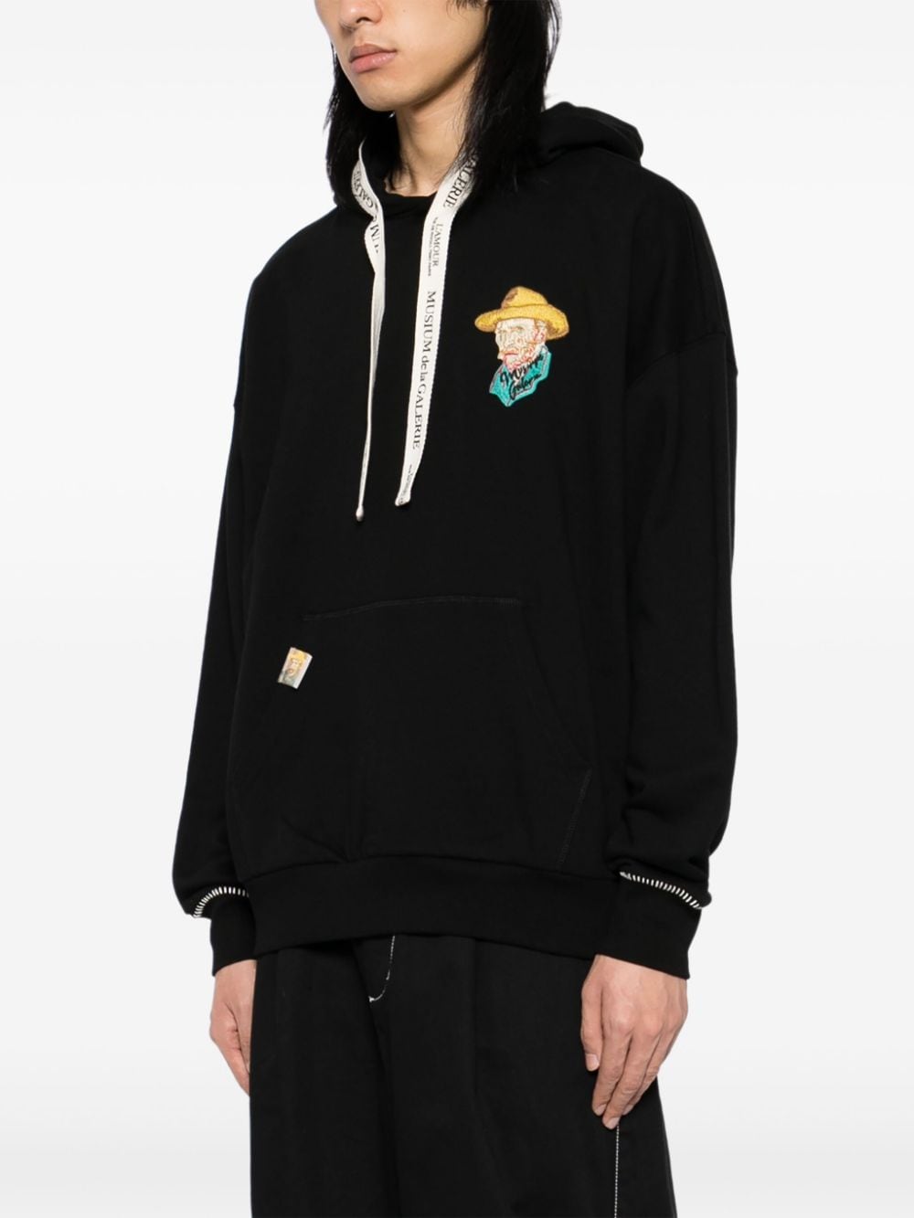 Shop Musium Div. Logo Embroidered Hoodie In Bkx