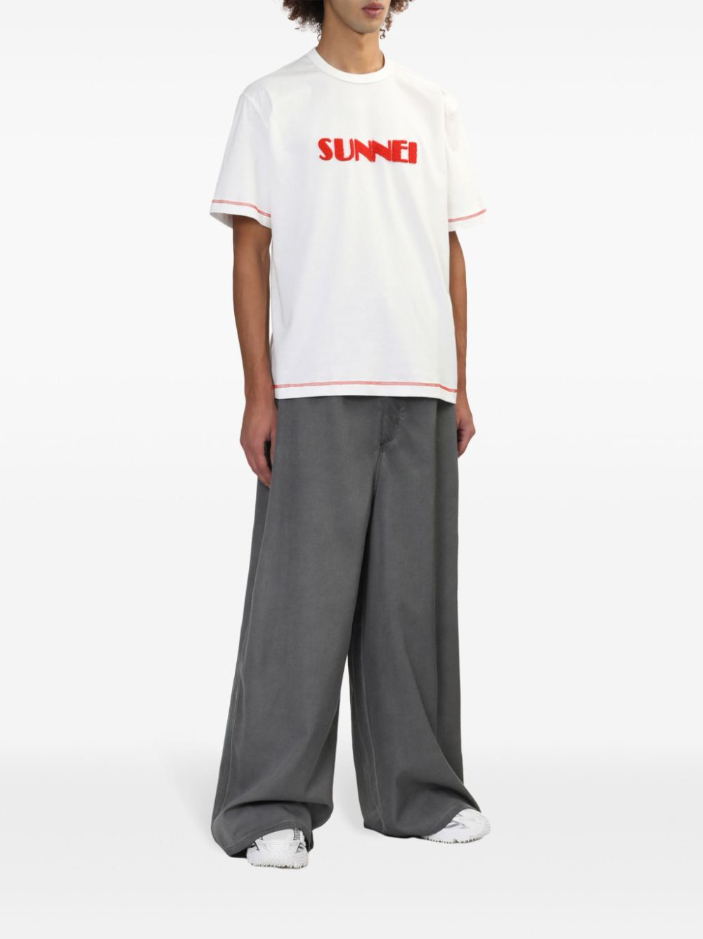 Sunnei T-shirt met applicatie - Wit