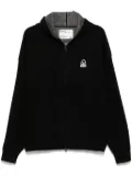 izzue knitted hooded jacket - Black