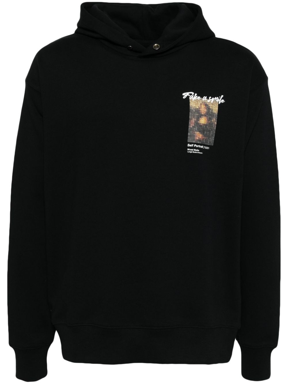 Musium Div. graphic-print hoodie - Black