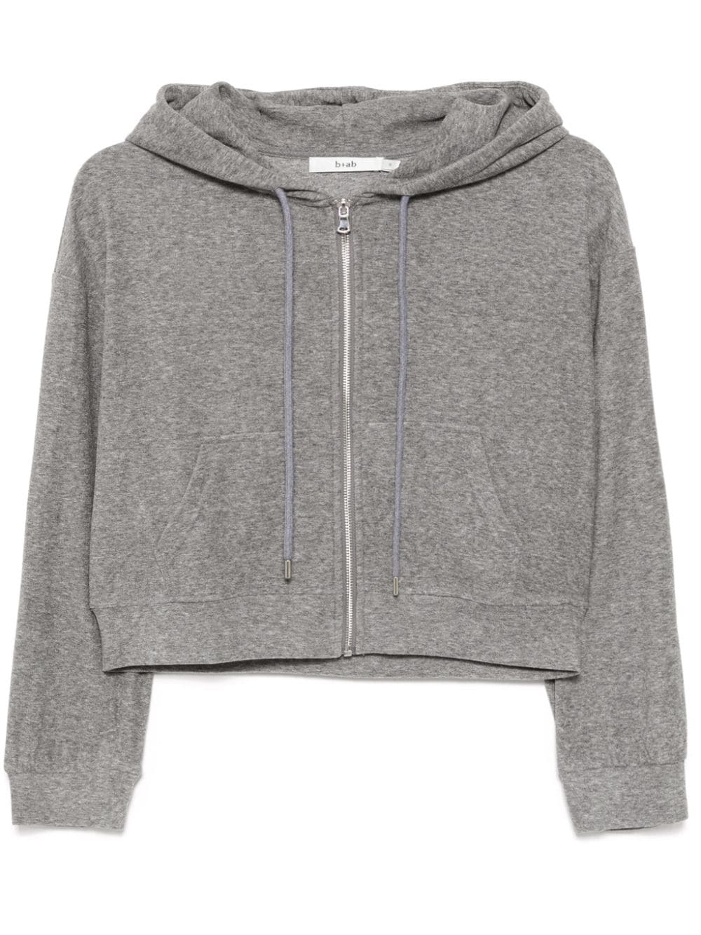 B+ab Zipped Hoodie In Gray