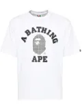 A BATHING APE® STA Houndstooth College Tee - White