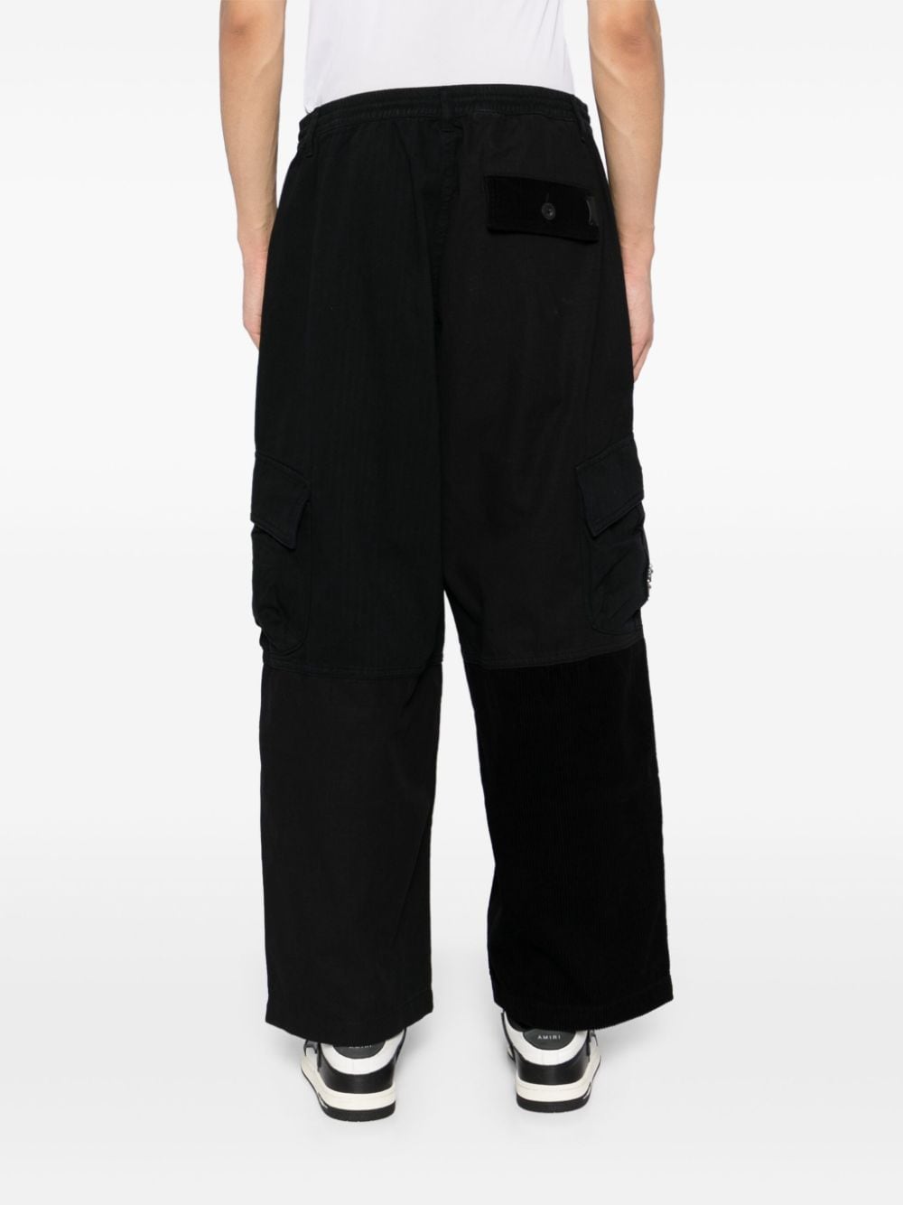 Shop Musium Div. Patchwork Pants In Black