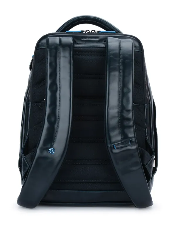 PIQUADRO Leather Backpack Blue FARFETCH AO