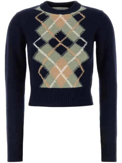 Pull à losanges en jacquard - AMI Paris - Modalova