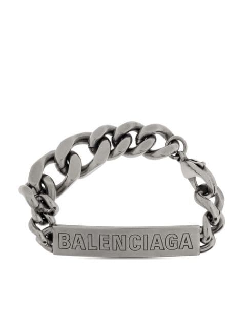 Balenciaga logo-engraved bracelet 