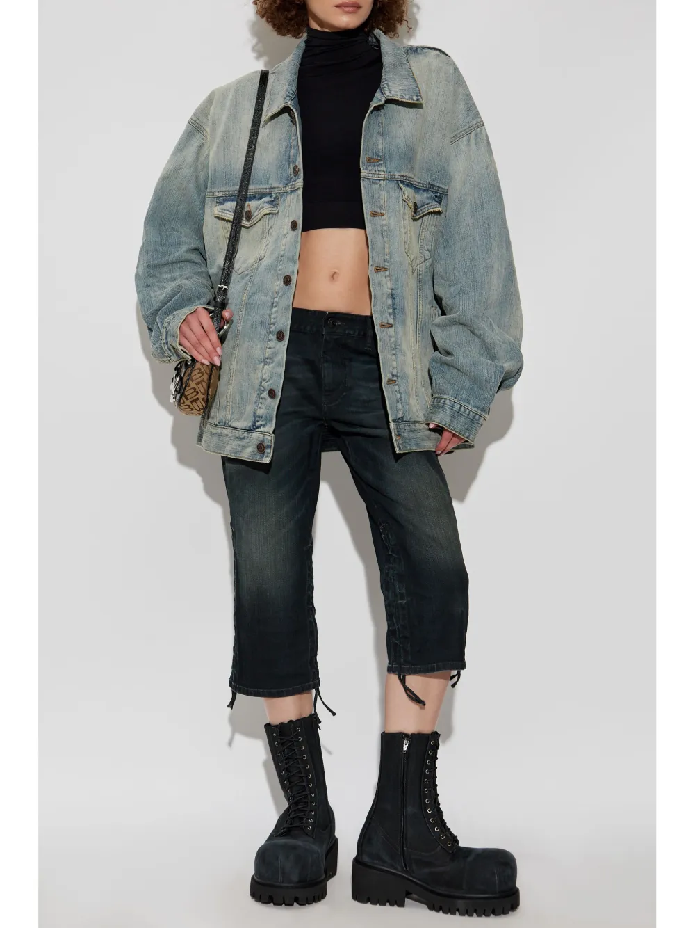 Balenciaga denim shorts - Zwart