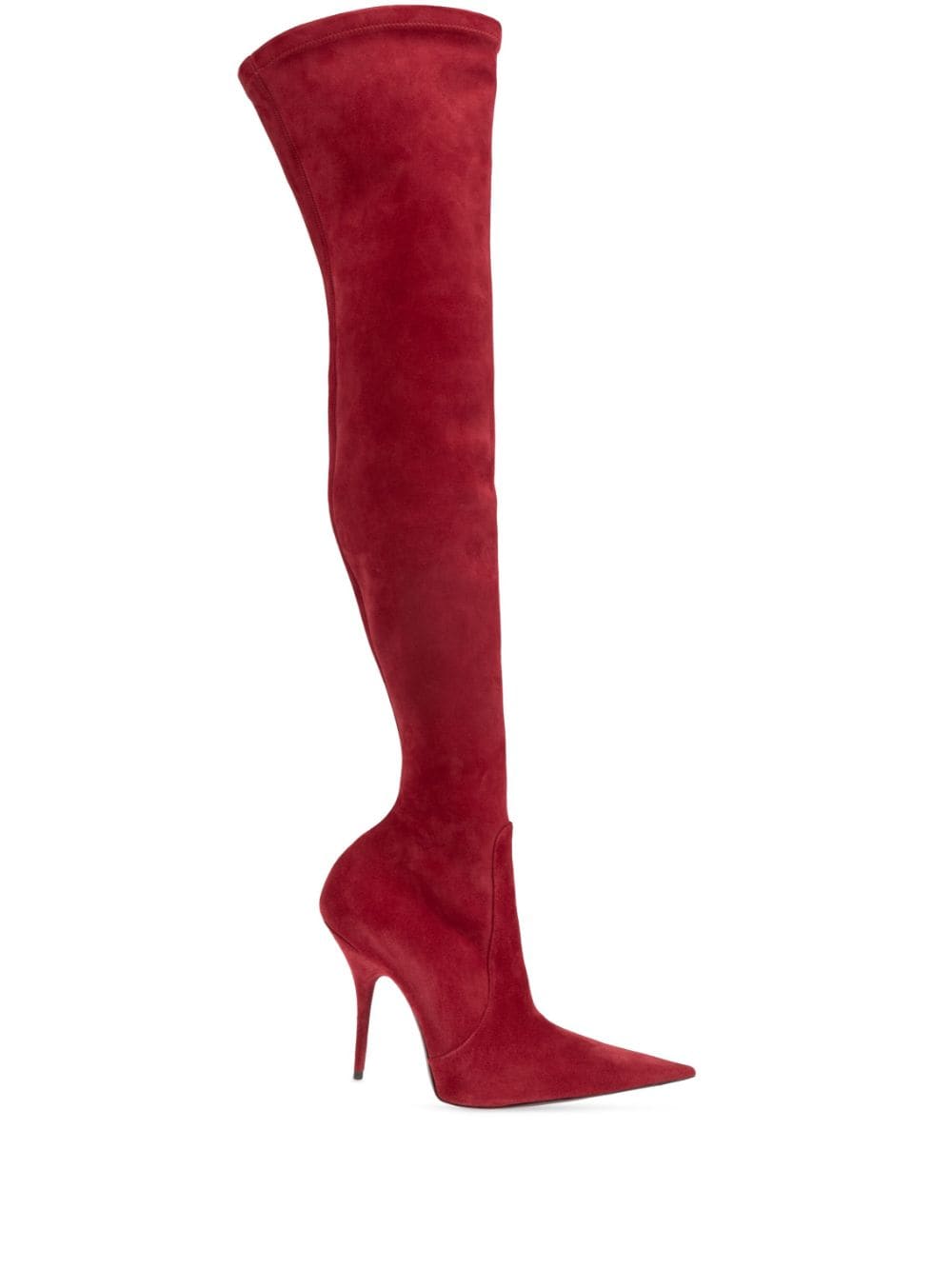 Balenciaga Avenue Suede Boots Rot FARFETCH DE