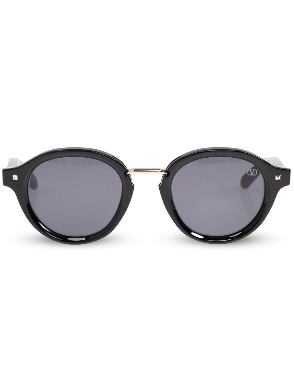 VALENTINO GARAVANI EYEWEAR Zonnebril met rond montuur 132A BLACK