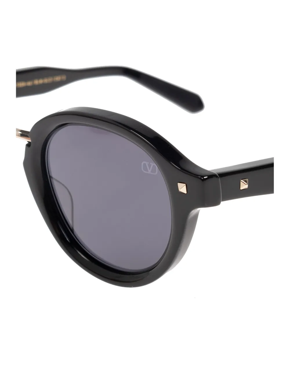 VALENTINO GARAVANI EYEWEAR Zonnebril met rond montuur 132A BLACK