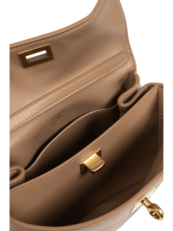 24AW new/BALENCIAGA ロデオミニレザートートバッグ Bag Brown Rodeo Mini leather tote bag in burgundy - Balenciaga | Mytheresa