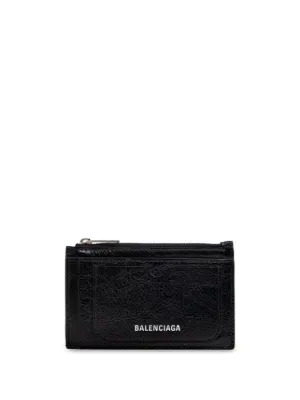 Balenciaga Cash logo-print Card Holder | Black | FARFETCH
