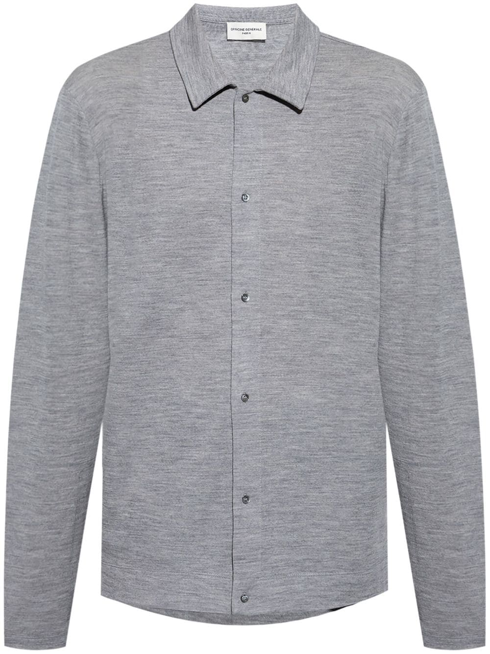 Shop Officine Generale Long-sleeve Shirt In Grey