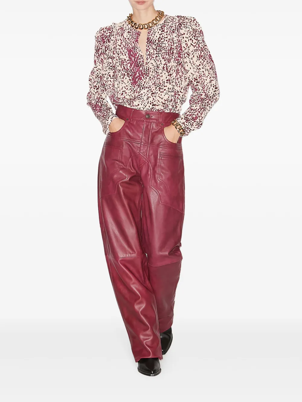 ISABEL MARANT Breydi broek - Rood