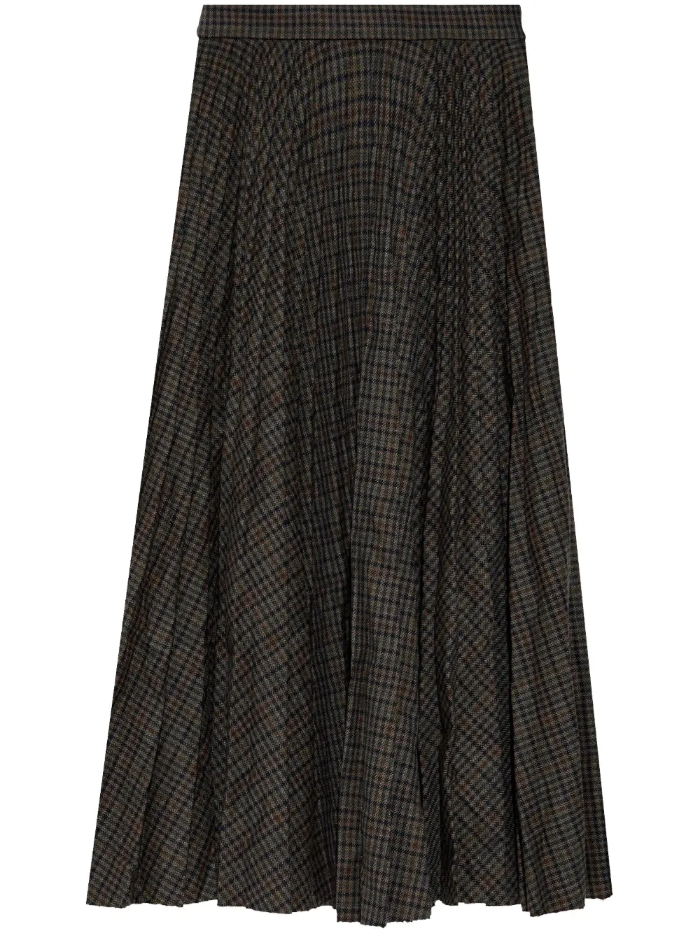 Balenciaga Geruite midi-rok Bruin