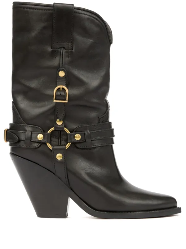 【送料&関税込】Isabel Marant 90mm Leather Ankle Boots ISABEL MARANT 90mm Lyka Boots | Black | FARFETCH
