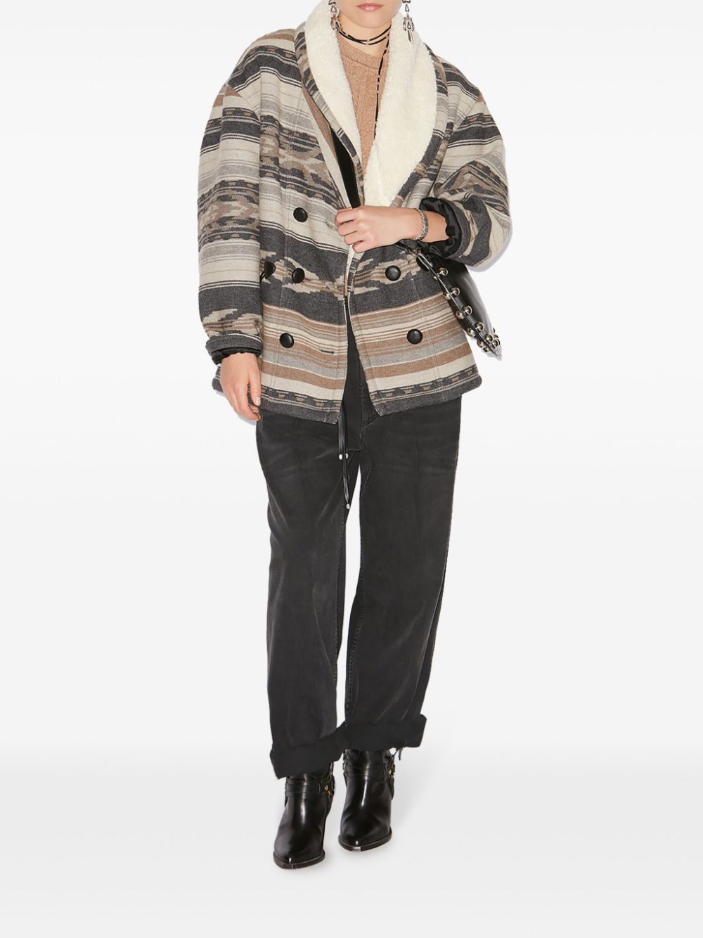 MARANT ÉTOILE Dorcas double-breasted coat - Neutrals