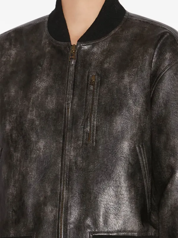 【Marant Etoile】 Crisley fauxレザーボンバージャケット MARANT ÉTOILE Crisley ボンバージャケット | ブラック