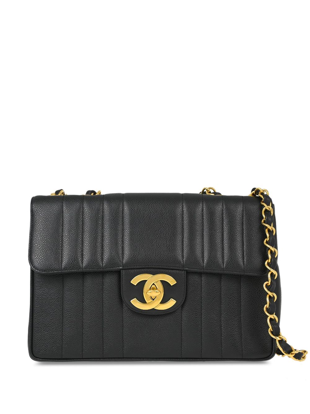 Affordable HOT SALE CHANEL 1995 Mademoiselle Classic Flap shoulder bag Women