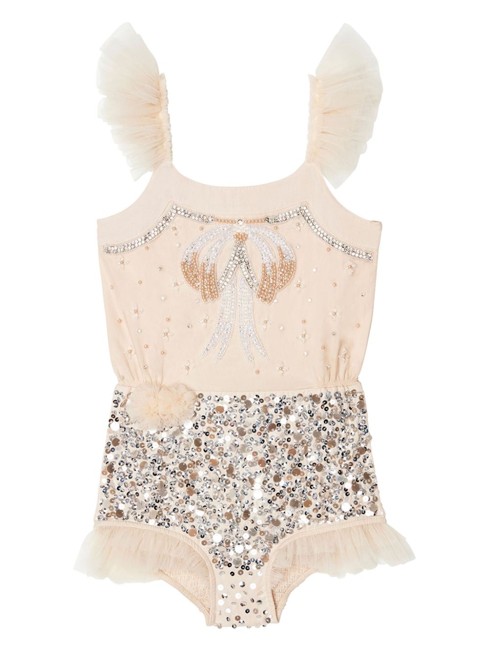 Tutu Du Monde Playsuit met pailletten Beige