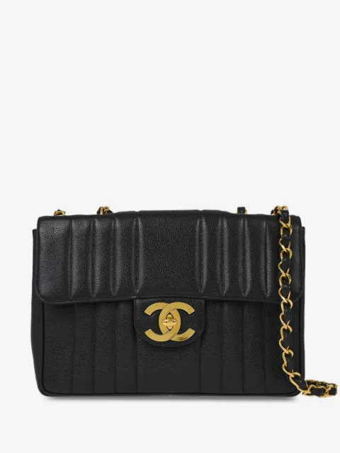 CHANEL Pre-Owned 1992 Jumbo Mademoiselle Classic Flap Schultertasche
