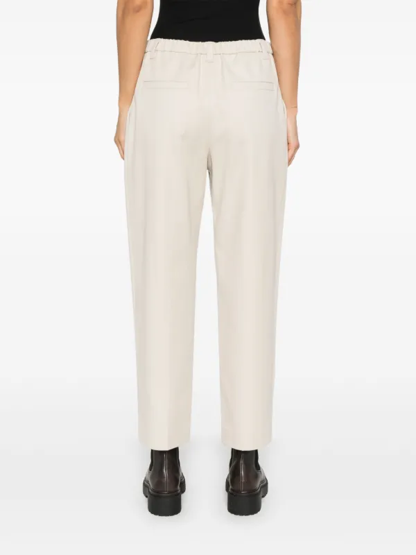 BRUNELLO CUCINELLI ホワイト スウェットパンツ10 大人な白パン」の