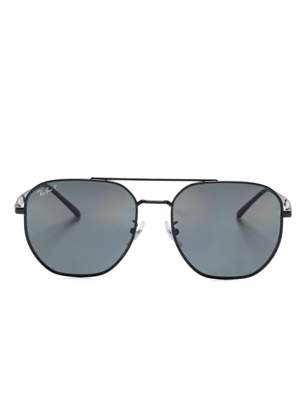 Shop Ray Ban Aviator-frame Sunglasses In Black