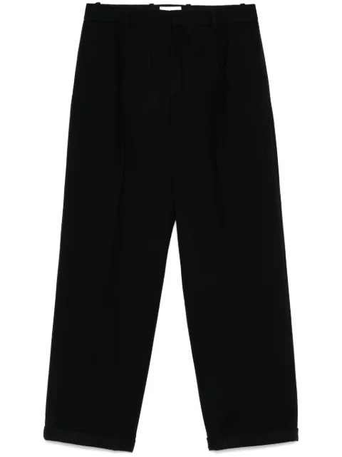 Saint Laurent pantalones de franela a rayas