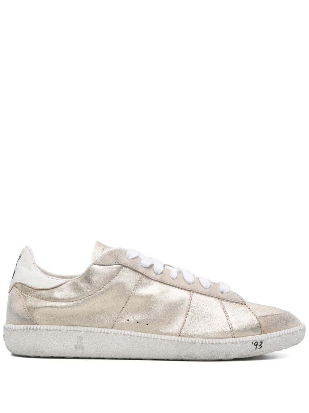 Shop Patrizia Pepe Skin ‘93 Sneakers In Gold