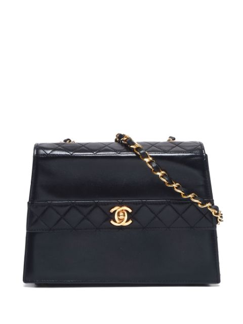 Affordable HOT SALE CHANEL 1985-1993 Trapezoid Flap shoulder bag Women