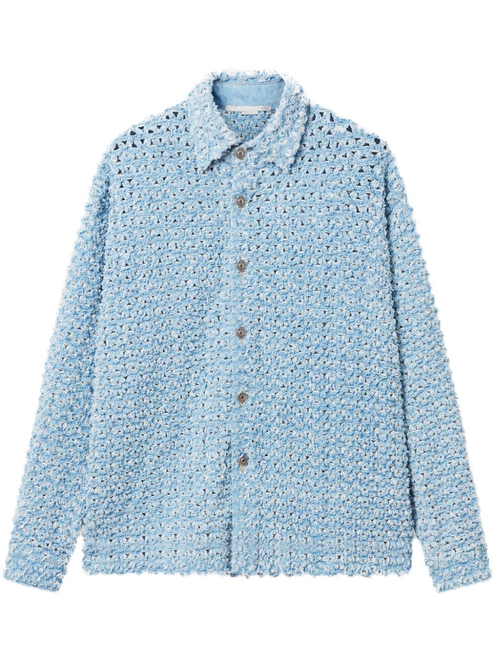 bouclé denim shirt